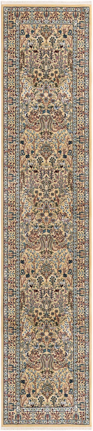 Beige 2' 11 x 13' 1 Narenj Runner Area Rug 85% Polypropylene & 15% Polyester Traditional Classic Carpet for Living, Dining, Bedrooms, Office for Sale at Rug Engine