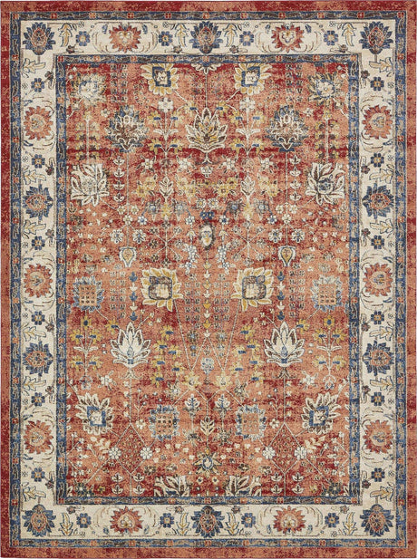Terracotta 9' x 12' 2 Utopia Rectangle Area Rug Traditional Vintage Persian Inspired Vivid Color Durable Carpet for Unique Interiors for Sale at Rug Engine
