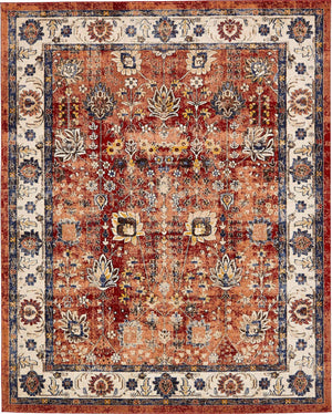 Terracotta 8' x 10' Utopia Rectangle Area Rug Traditional Vintage Persian Inspired Vivid Color Durable Carpet for Unique Interiors for Sale at Rug Engine