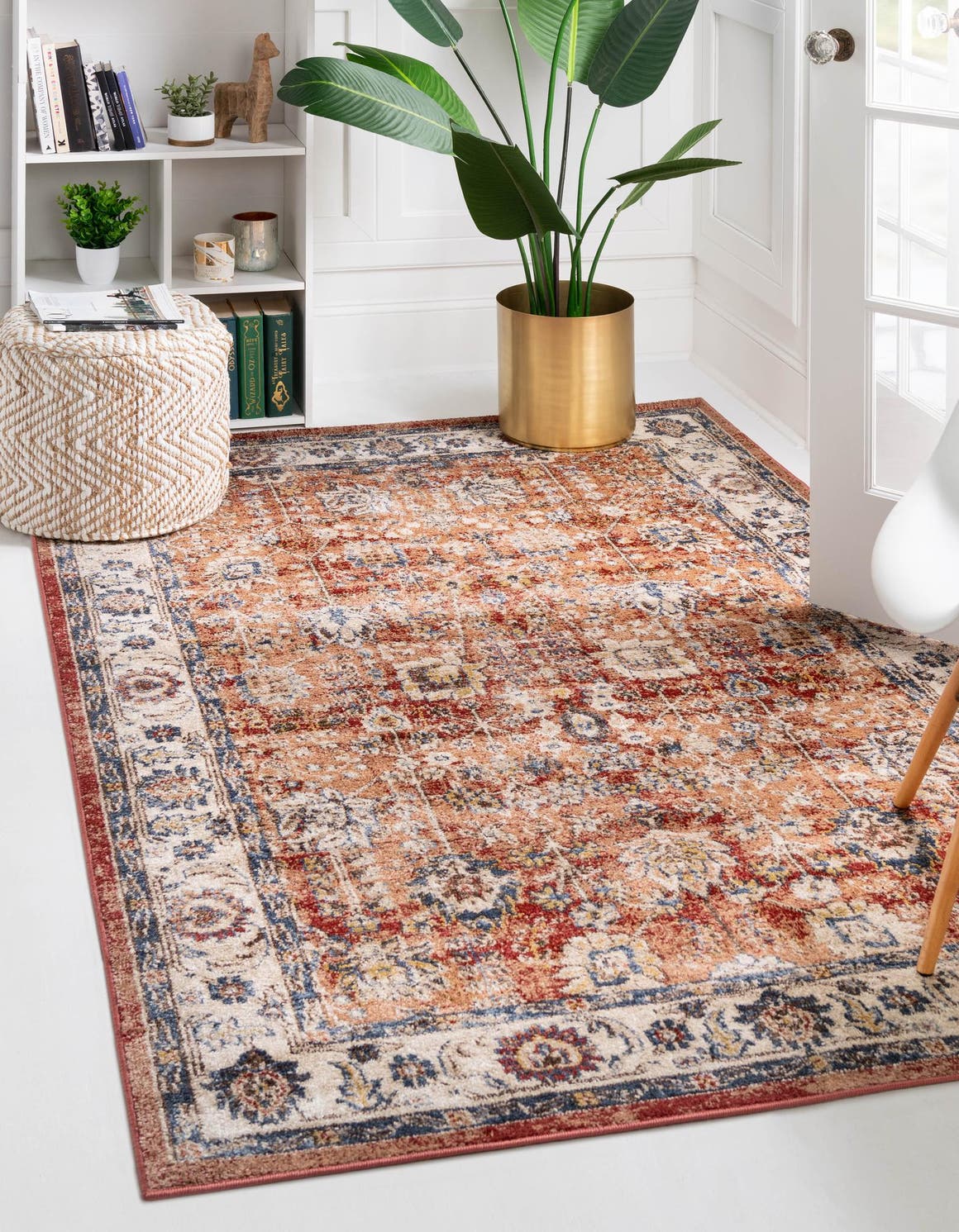 Terracotta 5' 1 x 8' Utopia Rectangle Area Rug Traditional Vintage Persian Inspired Vivid Color Durable Carpet for Unique Interiors for Sale at Rug Engine