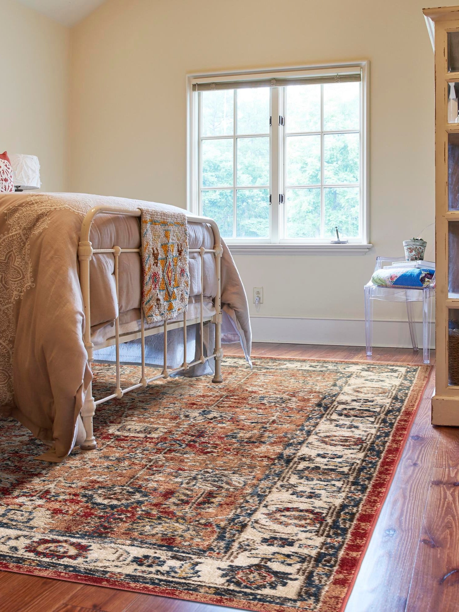 Terracotta 4' 1 x 6' 1 Utopia Rectangle Area Rug Traditional Vintage Persian Inspired Vivid Color Durable Carpet for Unique Interiors for Sale at Rug Engine