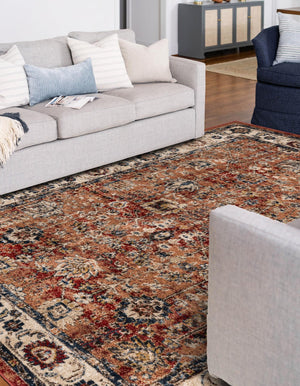 Terracotta 8' x 10' Utopia Rectangle Area Rug Traditional Vintage Persian Inspired Vivid Color Durable Carpet for Unique Interiors for Sale at Rug Engine