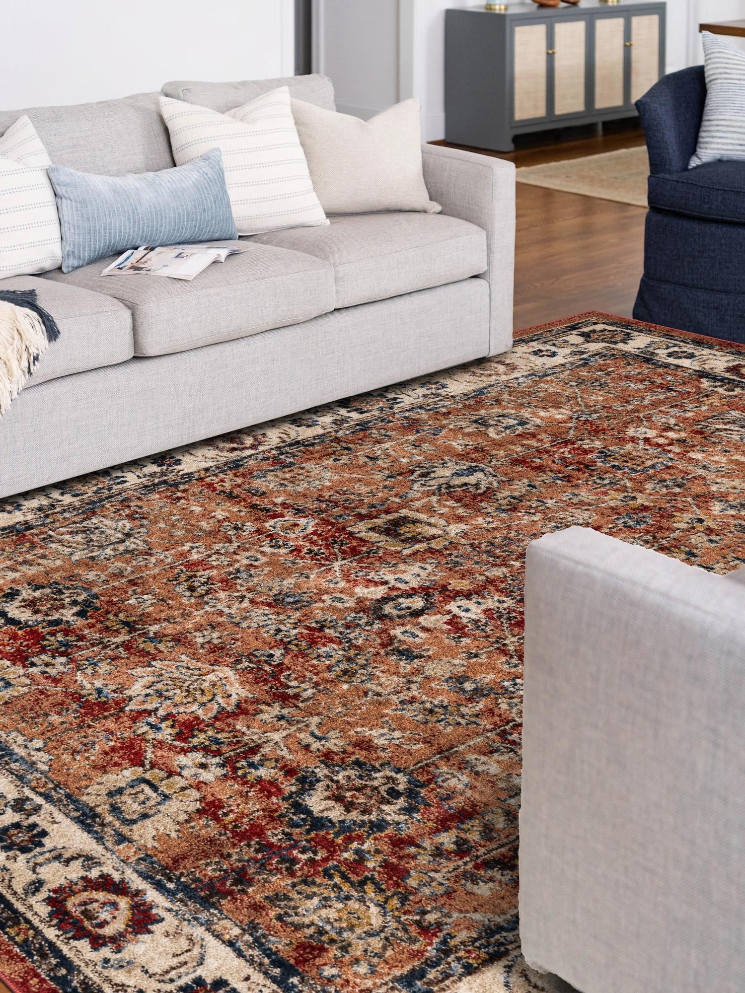 Terracotta 5' 1 x 8' Utopia Rectangle Area Rug Traditional Vintage Persian Inspired Vivid Color Durable Carpet for Unique Interiors for Sale at Rug Engine