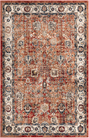 Terracotta 5' 1 x 8' Utopia Rectangle Area Rug Traditional Vintage Persian Inspired Vivid Color Durable Carpet for Unique Interiors for Sale at Rug Engine