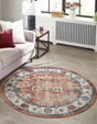 Terracotta 8' x 8' Utopia Round Area Rug Traditional Vintage Persian Inspired Vivid Color Durable Carpet for Unique Interiors for Sale at Rug Engine