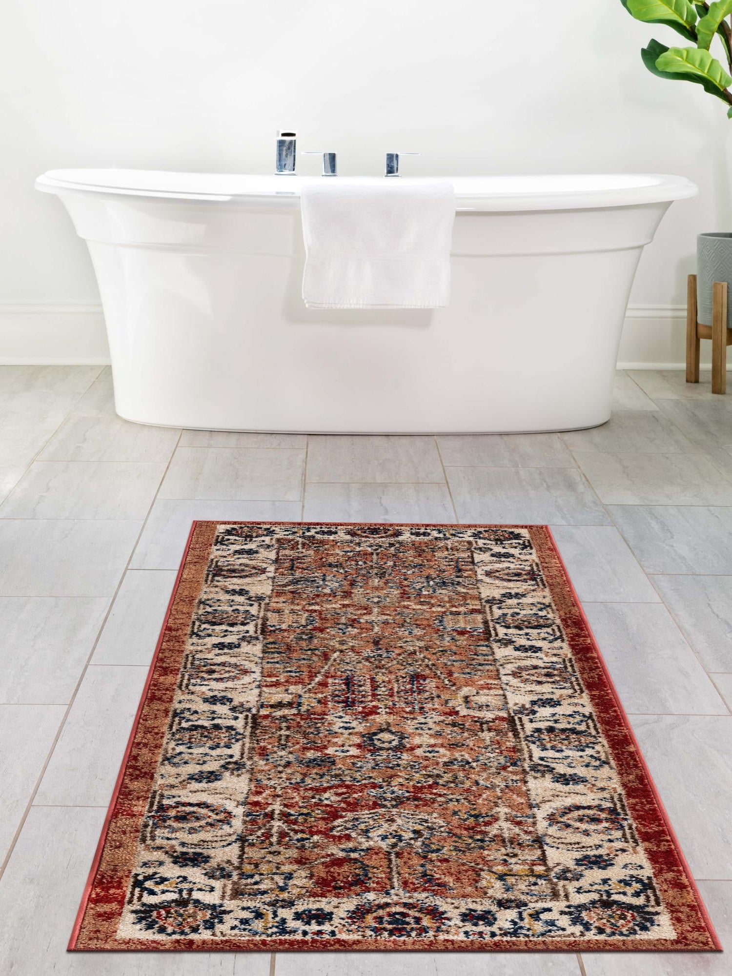 Terracotta 2' 7 x 10' Utopia Runner Area Rug