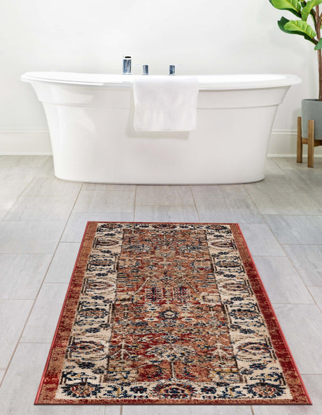 Terracotta 2' 7 x 10' Utopia Runner Area Rug Traditional Vintage Persian Inspired Vivid Color Durable Carpet for Unique Interiors for Sale at Rug Engine