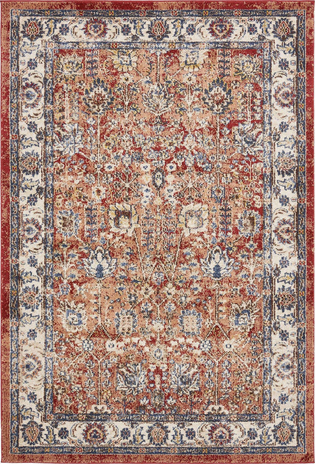 Terracotta 4' 1 x 6' 1 Utopia Rectangle Area Rug Traditional Vintage Persian Inspired Vivid Color Durable Carpet for Unique Interiors for Sale at Rug Engine