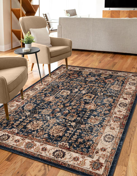 Light Blue 5' 1 x 8' Utopia Rectangle Area Rug Traditional Vintage Persian Inspired Vivid Color Durable Carpet for Unique Interiors for Sale at Rug Engine
