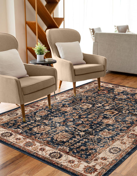 Light Blue 5' 1 x 8' Utopia Rectangle Area Rug Traditional Vintage Persian Inspired Vivid Color Durable Carpet for Unique Interiors for Sale at Rug Engine