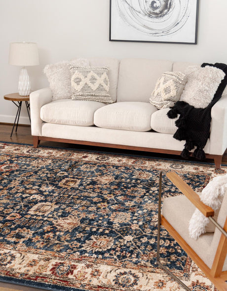 Light Blue 8' x 10' Utopia Rectangle Area Rug Traditional Vintage Persian Inspired Vivid Color Durable Carpet for Unique Interiors for Sale at Rug Engine