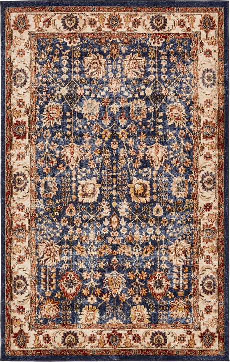 Light Blue 5' 1 x 8' Utopia Rectangle Area Rug Traditional Vintage Persian Inspired Vivid Color Durable Carpet for Unique Interiors for Sale at Rug Engine