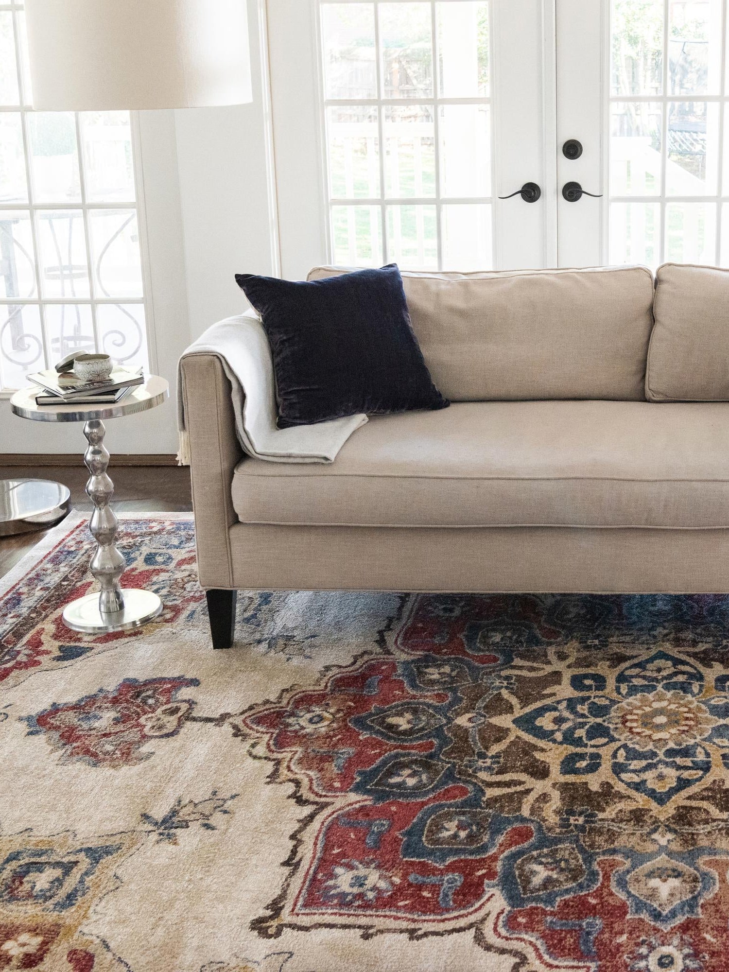 Cream 4' x 6' Utopia Rectangle Area Rug Traditional Vintage Persian Inspired Vivid Color Durable Carpet for Unique Interiors for Sale at Rug Engine