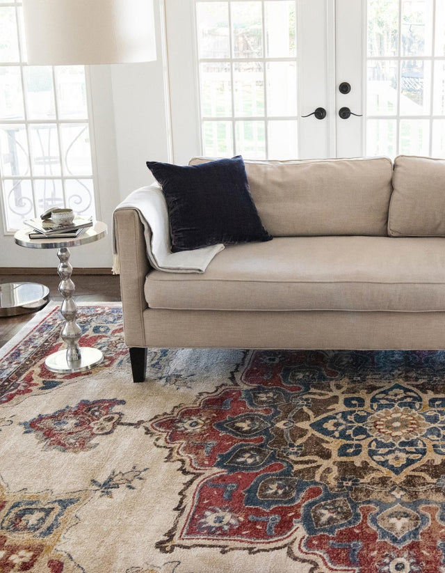 Cream 4' x 6' Utopia Rectangle Area Rug Traditional Vintage Persian Inspired Vivid Color Durable Carpet for Unique Interiors for Sale at Rug Engine