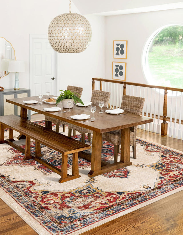Cream 9' x 12' 2 Utopia Rectangle Area Rug Traditional Vintage Persian Inspired Vivid Color Durable Carpet for Unique Interiors for Sale at Rug Engine