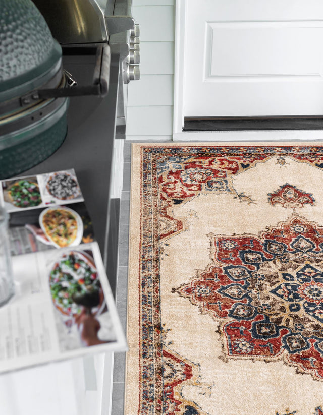 Cream 9' x 12' 2 Utopia Rectangle Area Rug Traditional Vintage Persian Inspired Vivid Color Durable Carpet for Unique Interiors for Sale at Rug Engine
