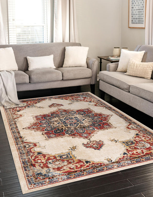 Cream 2' 2 x 3' 1 Utopia Rectangle Area Rug Traditional Vintage Persian Inspired Vivid Color Durable Carpet for Unique Interiors for Sale at Rug Engine