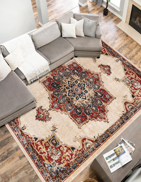 Cream 2' 2 x 3' 1 Utopia Rectangle Area Rug Traditional Vintage Persian Inspired Vivid Color Durable Carpet for Unique Interiors for Sale at Rug Engine