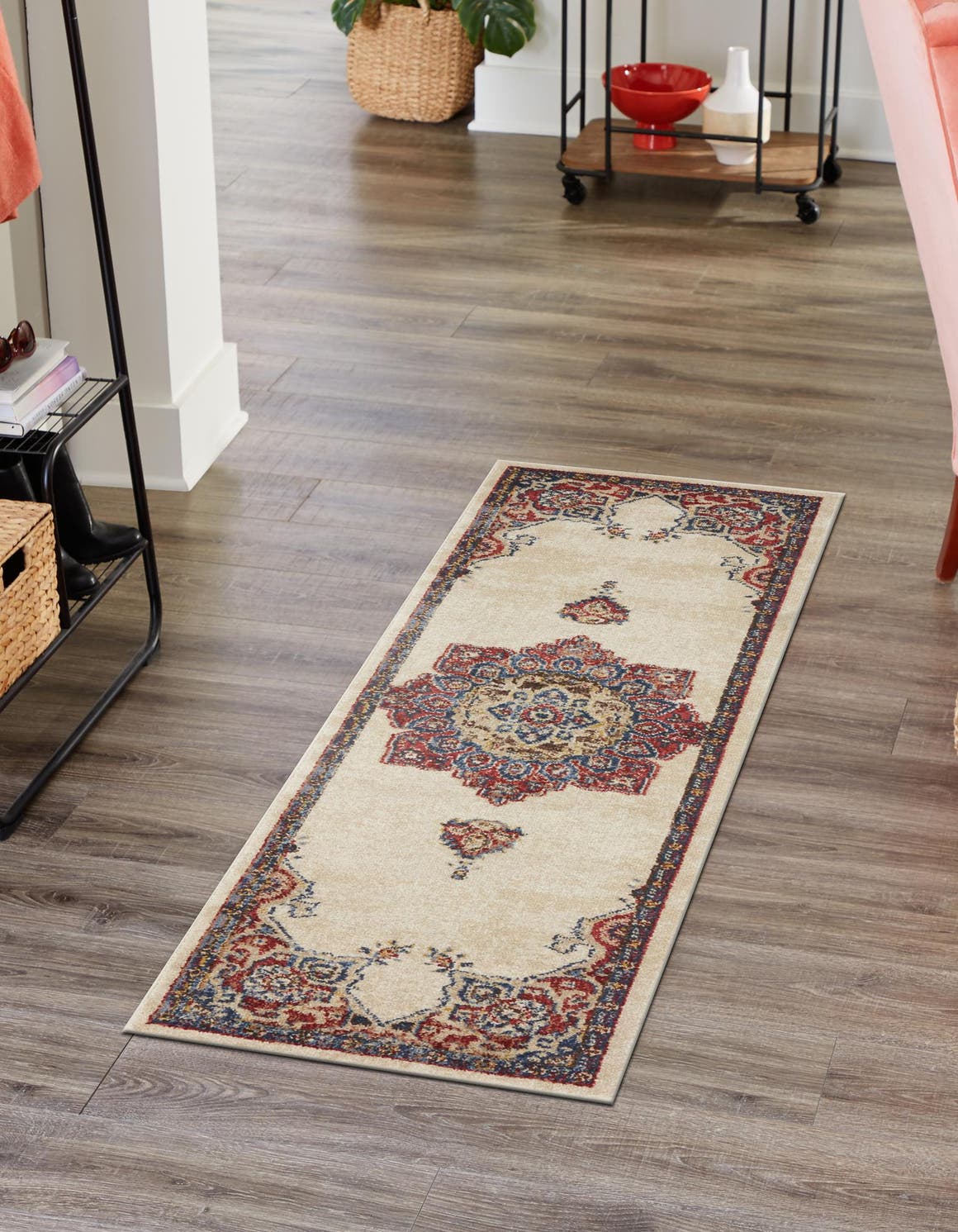 Cream 2' x 6' 1 Utopia Runner Area Rug Traditional Vintage Persian Inspired Vivid Color Durable Carpet for Unique Interiors for Sale at Rug Engine