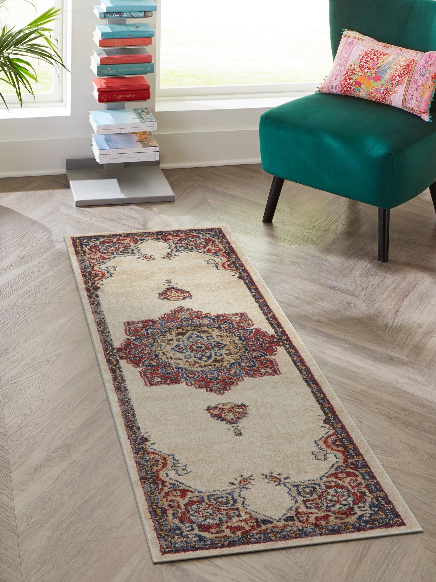 Cream 2' 7 x 10' Utopia Runner Area Rug Traditional Vintage Persian Inspired Vivid Color Durable Carpet for Unique Interiors for Sale at Rug Engine