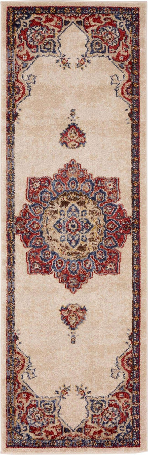 Cream 2' x 6' 1 Utopia Runner Area Rug Traditional Vintage Persian Inspired Vivid Color Durable Carpet for Unique Interiors for Sale at Rug Engine