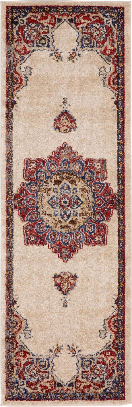 Cream 2' x 6' 1 Utopia Runner Area Rug Traditional Vintage Persian Inspired Vivid Color Durable Carpet for Unique Interiors for Sale at Rug Engine