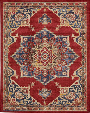 Burgundy 8' x 10' Utopia Rectangle Area Rug Traditional Vintage Persian Inspired Vivid Color Durable Carpet for Unique Interiors for Sale at Rug Engine