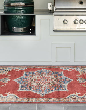 Burgundy 4' x 6' Utopia Rectangle Area Rug Traditional Vintage Persian Inspired Vivid Color Durable Carpet for Unique Interiors for Sale at Rug Engine