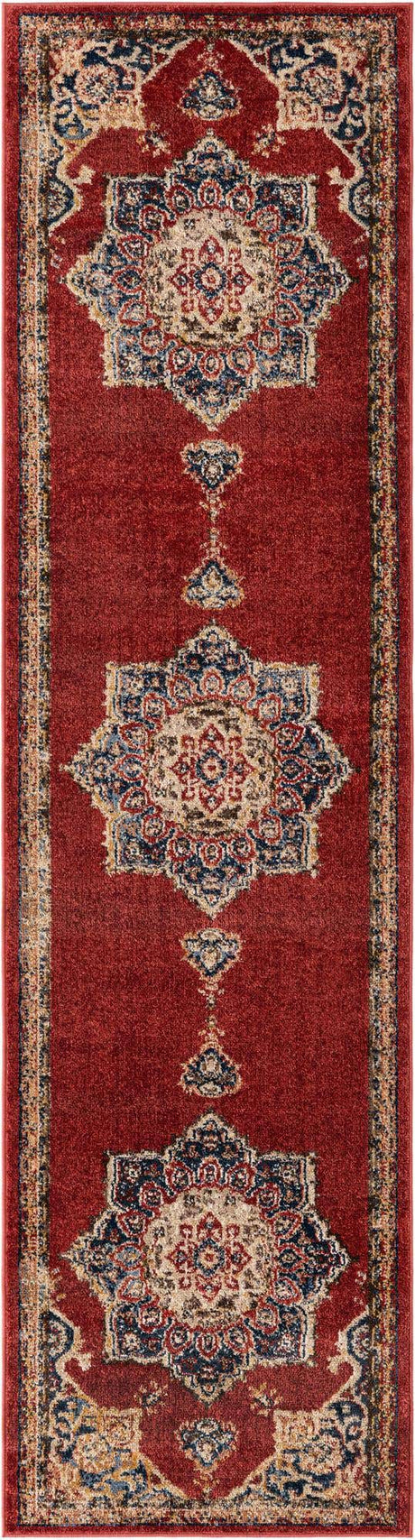 Burgundy 2' 7 x 10' Utopia Runner Area Rug Traditional Vintage Persian Inspired Vivid Color Durable Carpet for Unique Interiors for Sale at Rug Engine