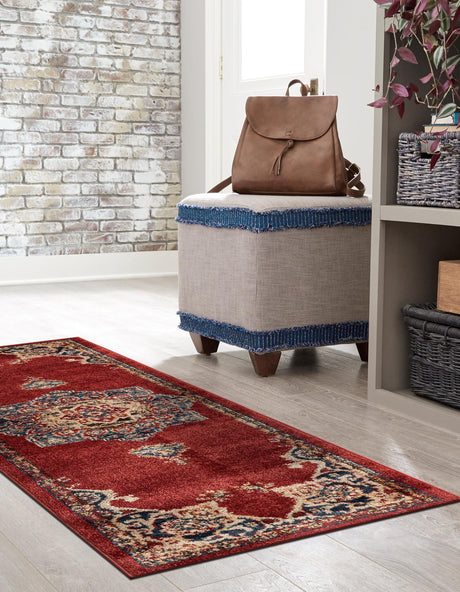 Burgundy 2' 7 x 10' Utopia Runner Area Rug Traditional Vintage Persian Inspired Vivid Color Durable Carpet for Unique Interiors for Sale at Rug Engine