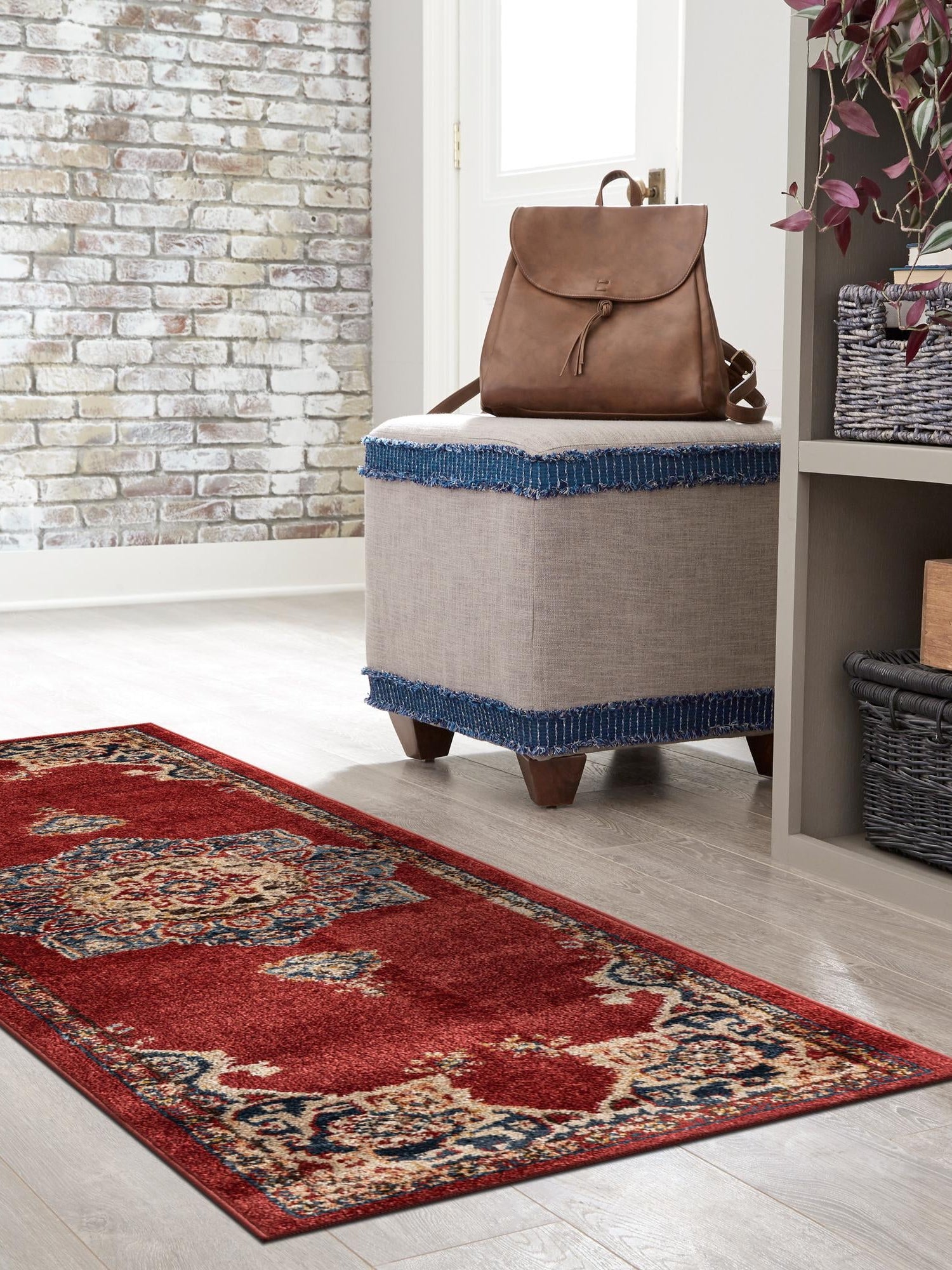 Burgundy 2' x 6' 1 Utopia Runner Area Rug Traditional Vintage Persian Inspired Vivid Color Durable Carpet for Unique Interiors for Sale at Rug Engine