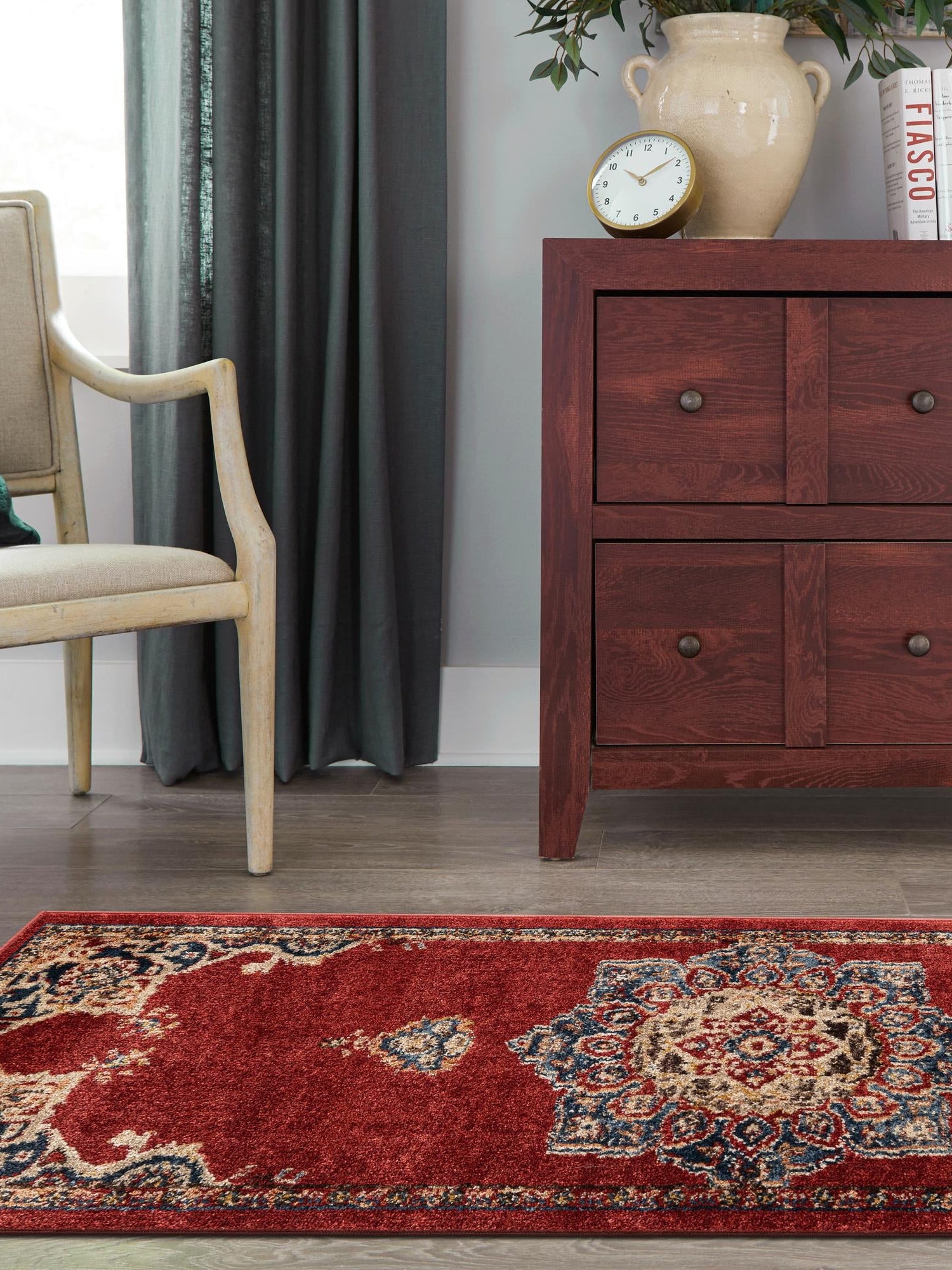 Burgundy 2' x 6' 1 Utopia Runner Area Rug Traditional Vintage Persian Inspired Vivid Color Durable Carpet for Unique Interiors for Sale at Rug Engine