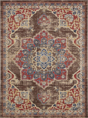 Chocolate Brown 9' x 12' 2 Utopia Rectangle Area Rug Traditional Vintage Persian Inspired Vivid Color Durable Carpet for Unique Interiors for Sale at Rug Engine