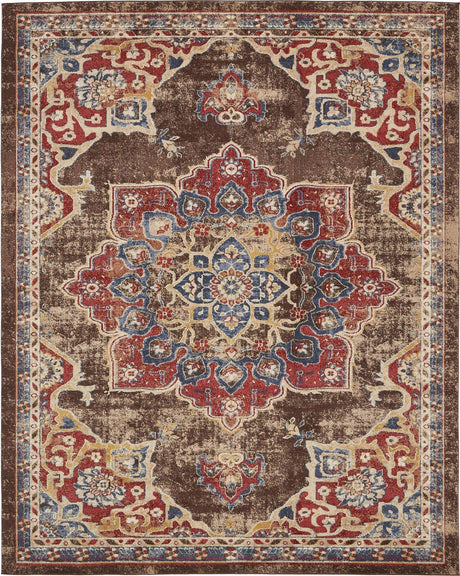 Chocolate Brown 8' x 10' Utopia Rectangle Area Rug Traditional Vintage Persian Inspired Vivid Color Durable Carpet for Unique Interiors for Sale at Rug Engine