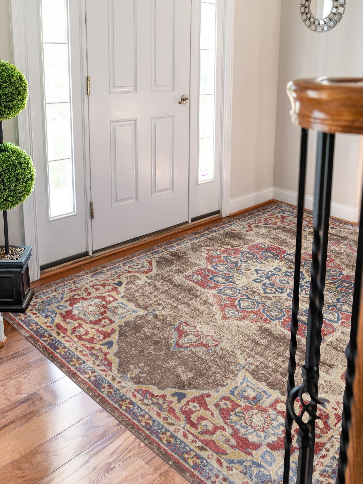 Chocolate Brown 8' x 10' Utopia Rectangle Area Rug Traditional Vintage Persian Inspired Vivid Color Durable Carpet for Unique Interiors for Sale at Rug Engine