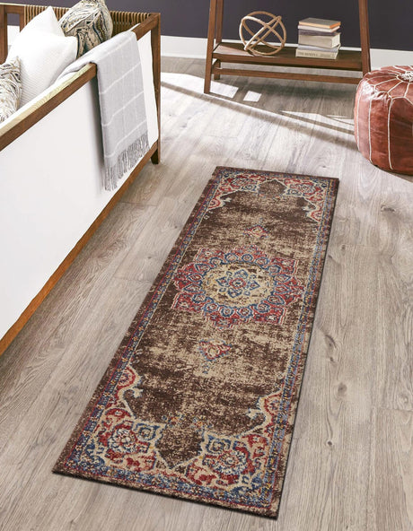 Chocolate Brown 2' 7 x 10' Utopia Runner Area Rug Traditional Vintage Persian Inspired Vivid Color Durable Carpet for Unique Interiors for Sale at Rug Engine