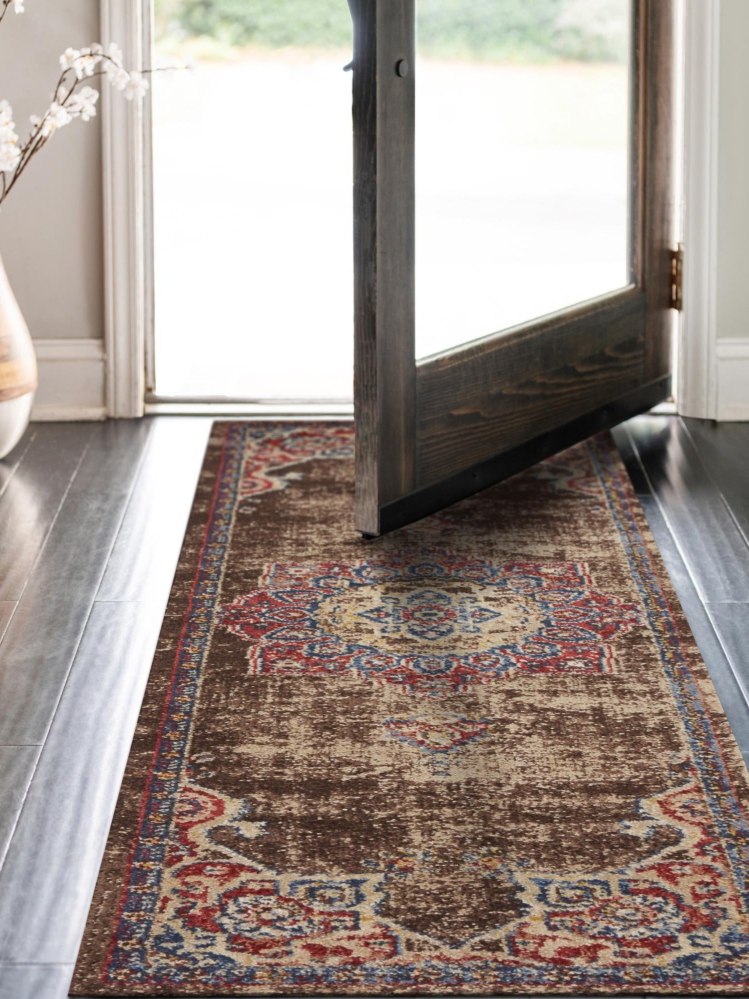 Chocolate Brown 2' 7 x 10' Utopia Runner Area Rug Traditional Vintage Persian Inspired Vivid Color Durable Carpet for Unique Interiors for Sale at Rug Engine