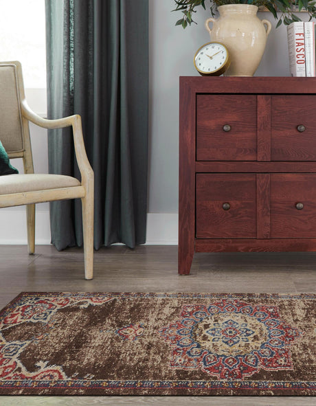 Chocolate Brown 2' x 6' 1 Utopia Runner Area Rug Traditional Vintage Persian Inspired Vivid Color Durable Carpet for Unique Interiors for Sale at Rug Engine