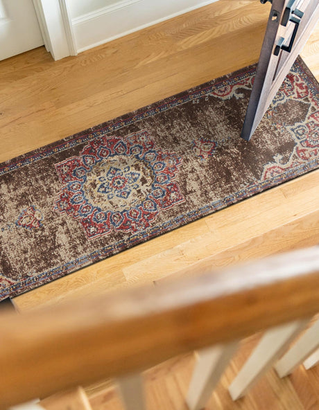 Chocolate Brown 2' x 6' 1 Utopia Runner Area Rug Traditional Vintage Persian Inspired Vivid Color Durable Carpet for Unique Interiors for Sale at Rug Engine