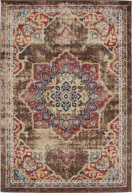 Chocolate Brown 4' 1 x 6' 1 Utopia Rectangle Area Rug Traditional Vintage Persian Inspired Vivid Color Durable Carpet for Unique Interiors for Sale at Rug Engine
