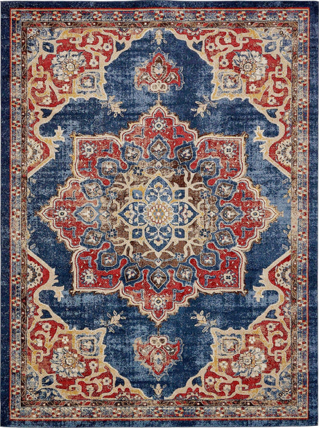 Dark Blue 9' x 12' 2 Utopia Rectangle Area Rug Traditional Vintage Persian Inspired Vivid Color Durable Carpet for Unique Interiors for Sale at Rug Engine