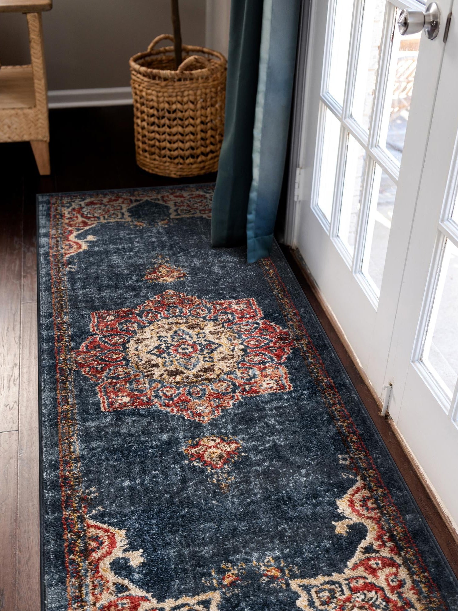 Dark Blue 2' 7 x 10' Utopia Runner Area Rug Traditional Vintage Persian Inspired Vivid Color Durable Carpet for Unique Interiors for Sale at Rug Engine