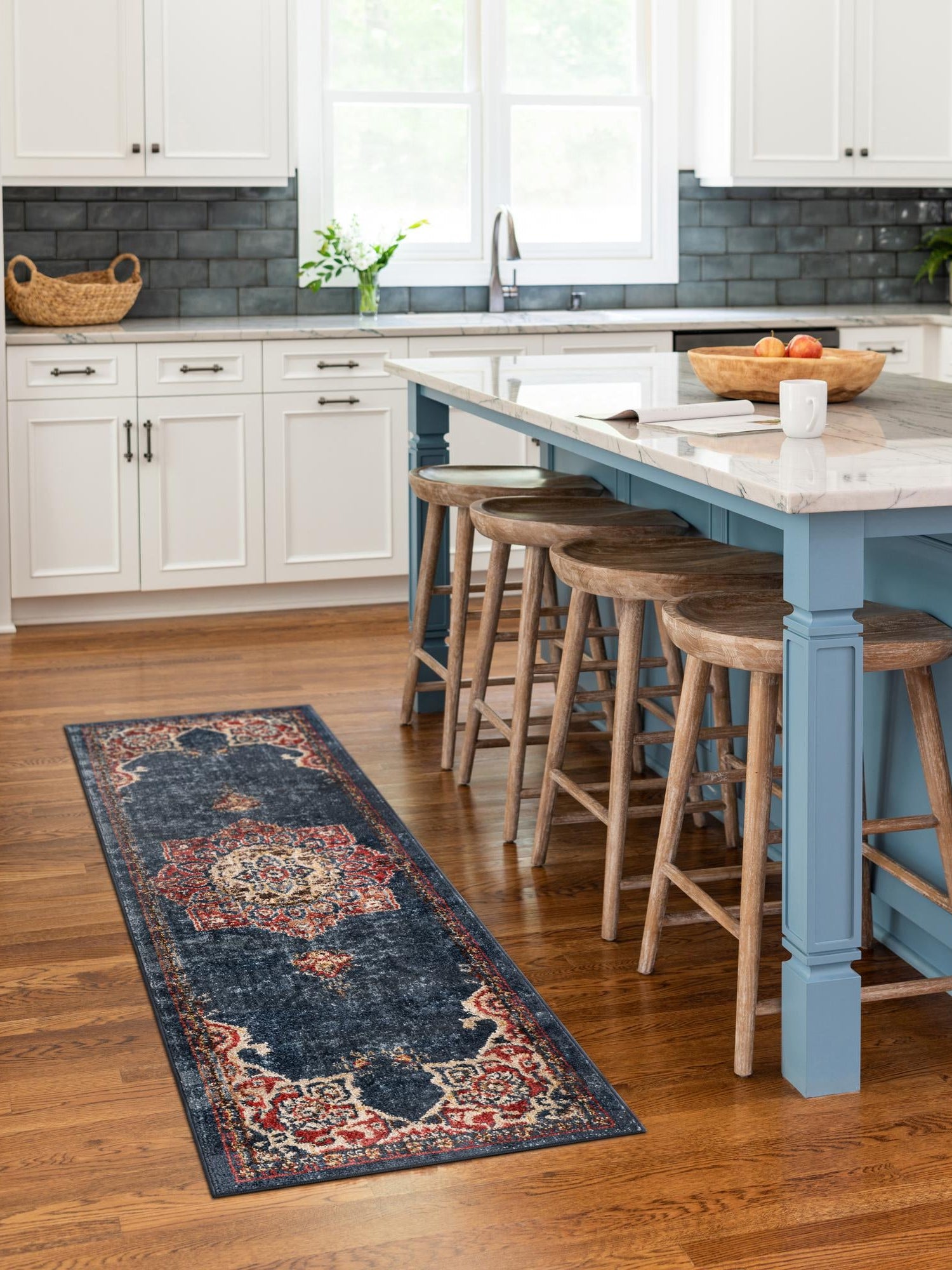 Dark Blue 2' x 6' 1 Utopia Runner Area Rug Traditional Vintage Persian Inspired Vivid Color Durable Carpet for Unique Interiors for Sale at Rug Engine