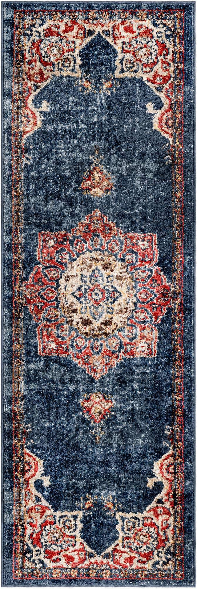 Dark Blue 2' x 6' 1 Utopia Runner Area Rug Traditional Vintage Persian Inspired Vivid Color Durable Carpet for Unique Interiors for Sale at Rug Engine