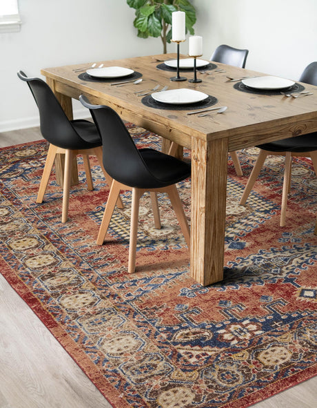 Terracotta 7' 10 x 11' Utopia Rectangle Area Rug Traditional Vintage Persian Inspired Vivid Color Durable Carpet for Unique Interiors for Sale at Rug Engine