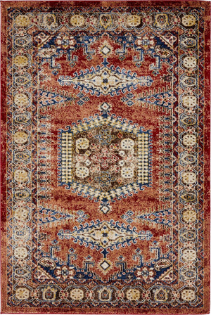 Terracotta 4' 1 x 6' 1 Utopia Rectangle Area Rug Traditional Vintage Persian Inspired Vivid Color Durable Carpet for Unique Interiors for Sale at Rug Engine