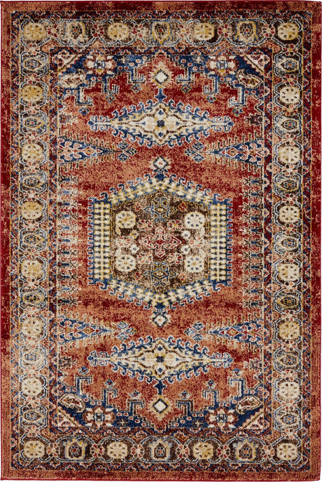 Terracotta 4' 1 x 6' 1 Utopia Rectangle Area Rug Traditional Vintage Persian Inspired Vivid Color Durable Carpet for Unique Interiors for Sale at Rug Engine