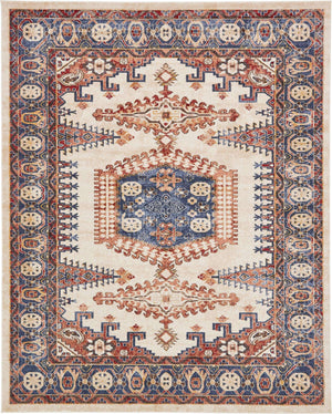 Cream 8' x 10' Utopia Rectangle Area Rug Traditional Vintage Persian Inspired Vivid Color Durable Carpet for Unique Interiors for Sale at Rug Engine