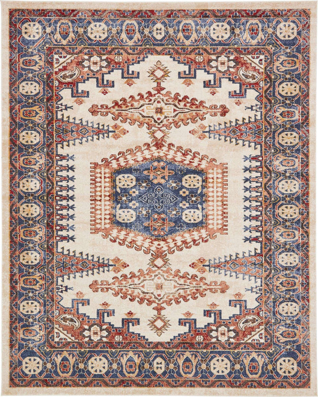 Cream 8' x 10' Utopia Rectangle Area Rug Traditional Vintage Persian Inspired Vivid Color Durable Carpet for Unique Interiors for Sale at Rug Engine