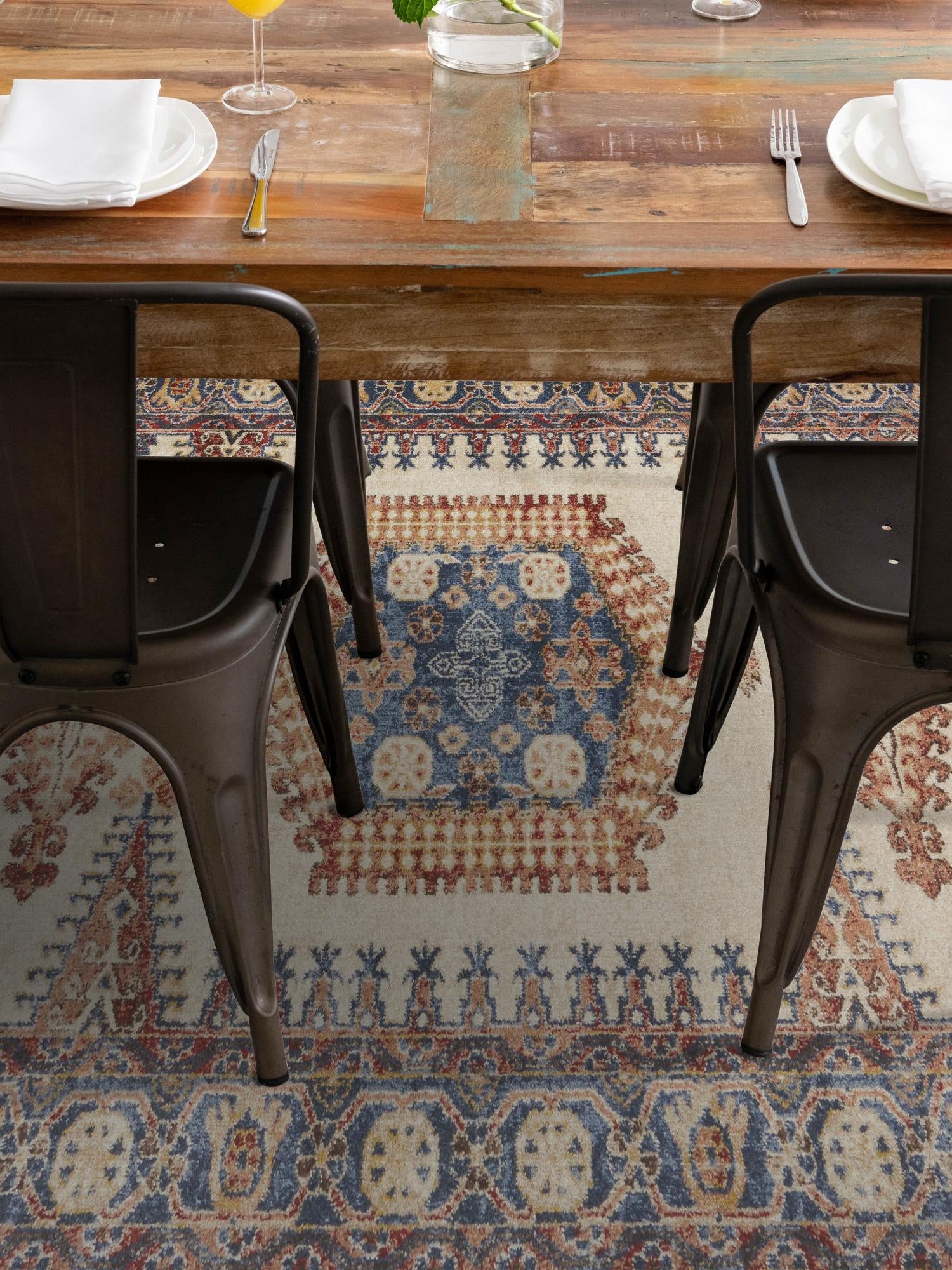 Cream 8' x 10' Utopia Rectangle Area Rug Traditional Vintage Persian Inspired Vivid Color Durable Carpet for Unique Interiors for Sale at Rug Engine